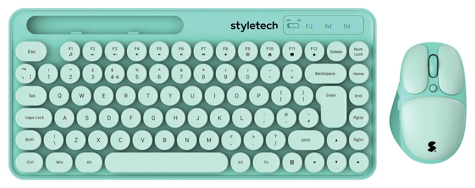 Styletech MK520 Wireless Mouse and Keyboard - Pastel Green