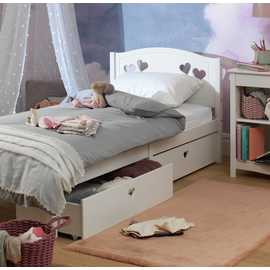 Argos Home Mia Single Bed Frame with 2 Drawers - White