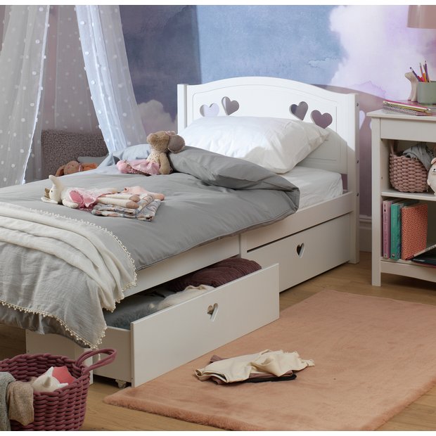 Argos white single clearance bed frame