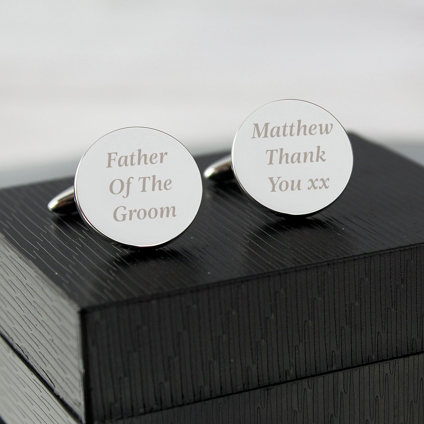 Personalised Memento Charming Cufflinks with Gift Box