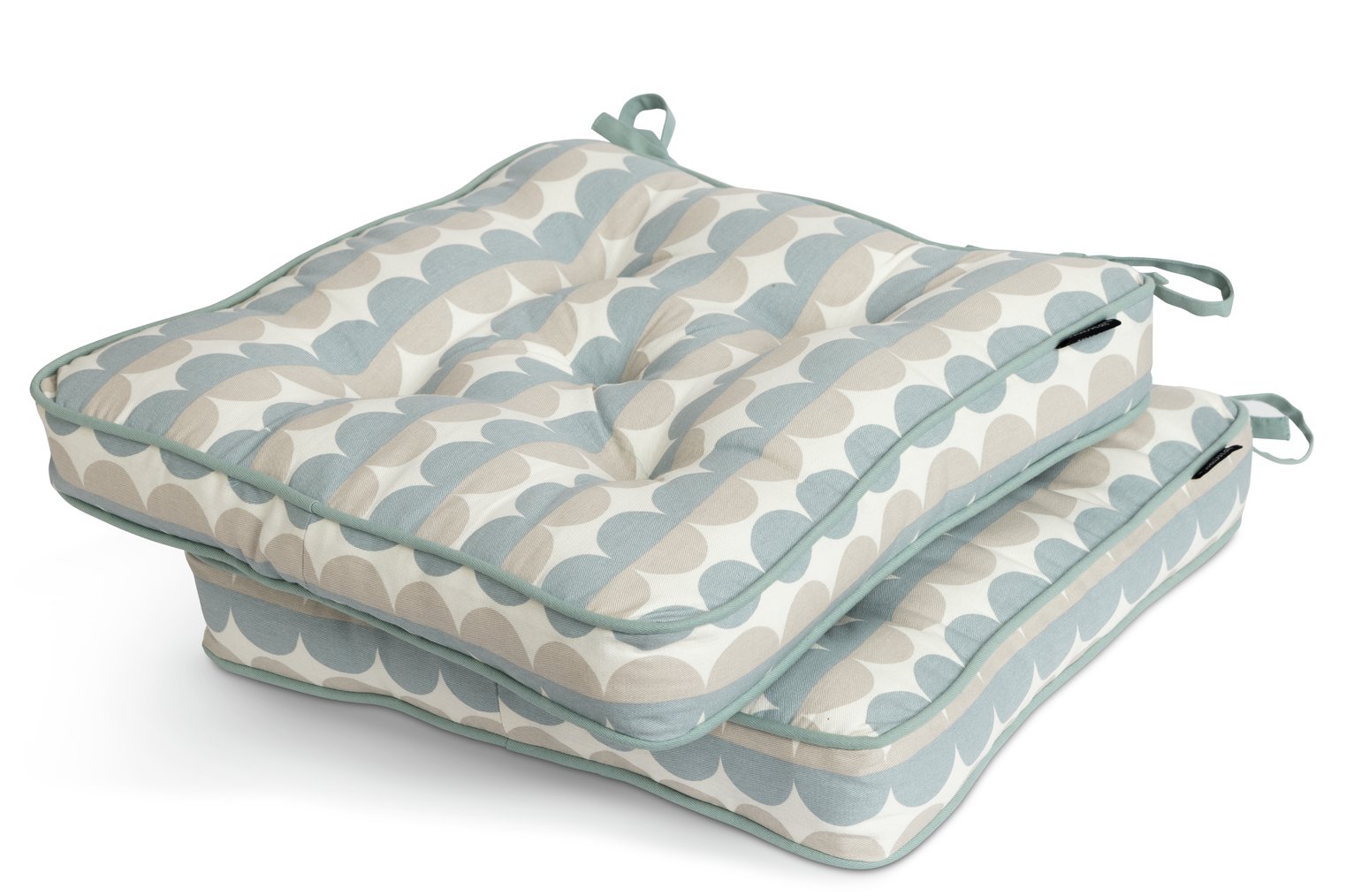 Habitat Circles Pack of 2 Seat Cushions - Green