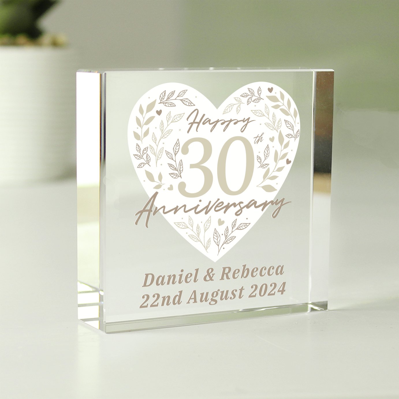 Personalised Message 30TH Anniversary Block