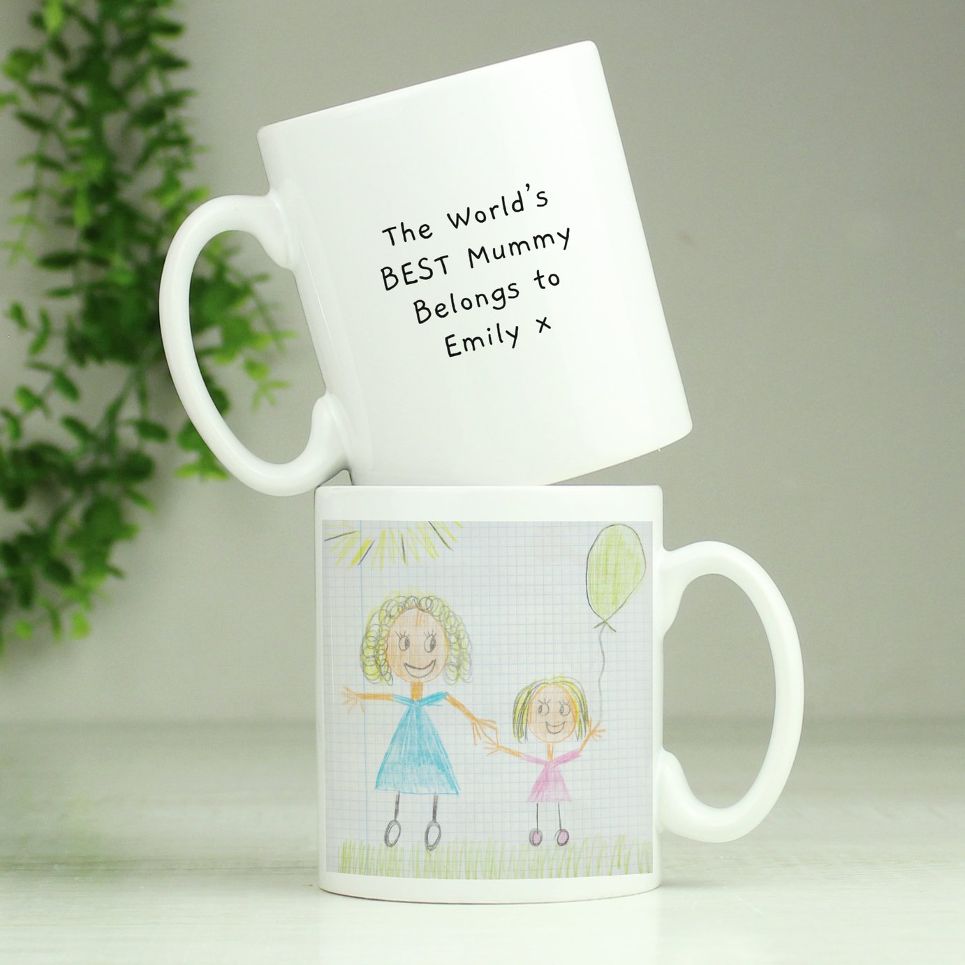 Personalised Message Childrens Drawing Photo Mug