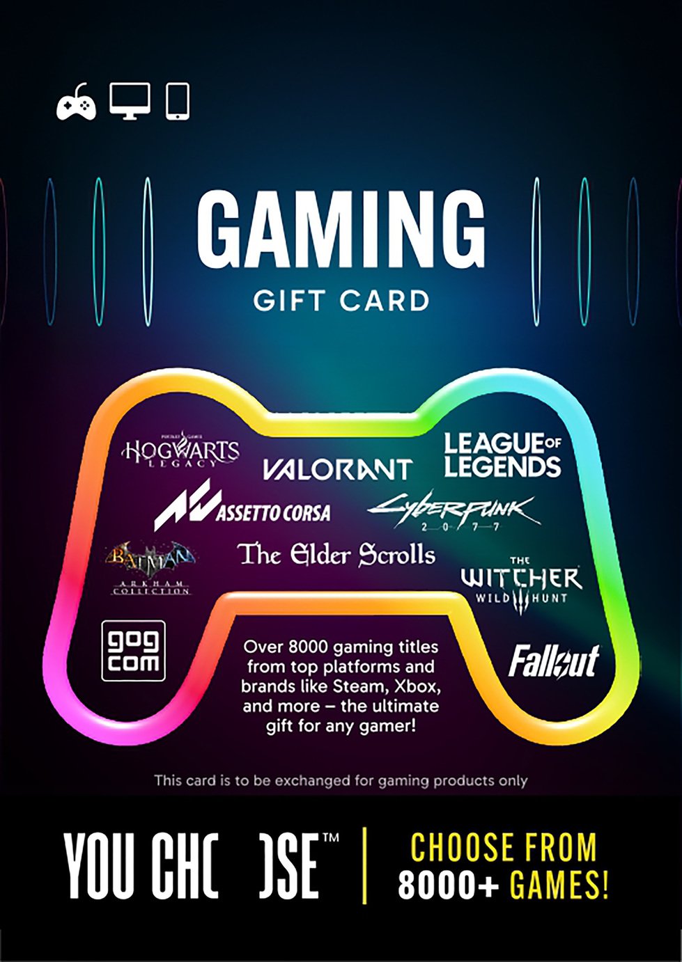You Choose Gaming 15 GBP Gift Card
