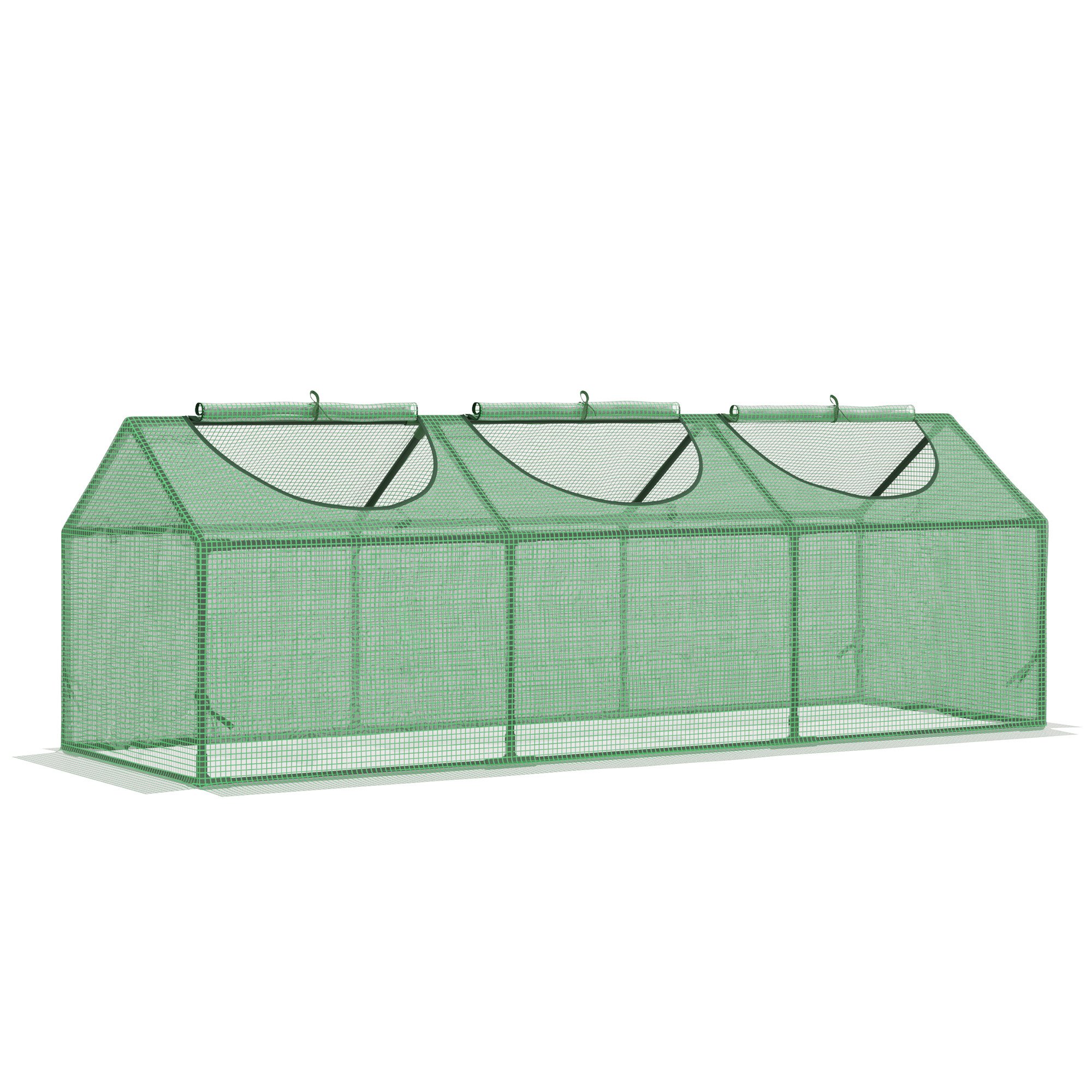 Outsunny Zipped Windows Mini Greenhouse – Dark Green