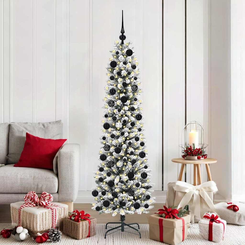Walplus 300 LED Lights Artificial Christmas Tree 53 cm Wide - White - 180 cm