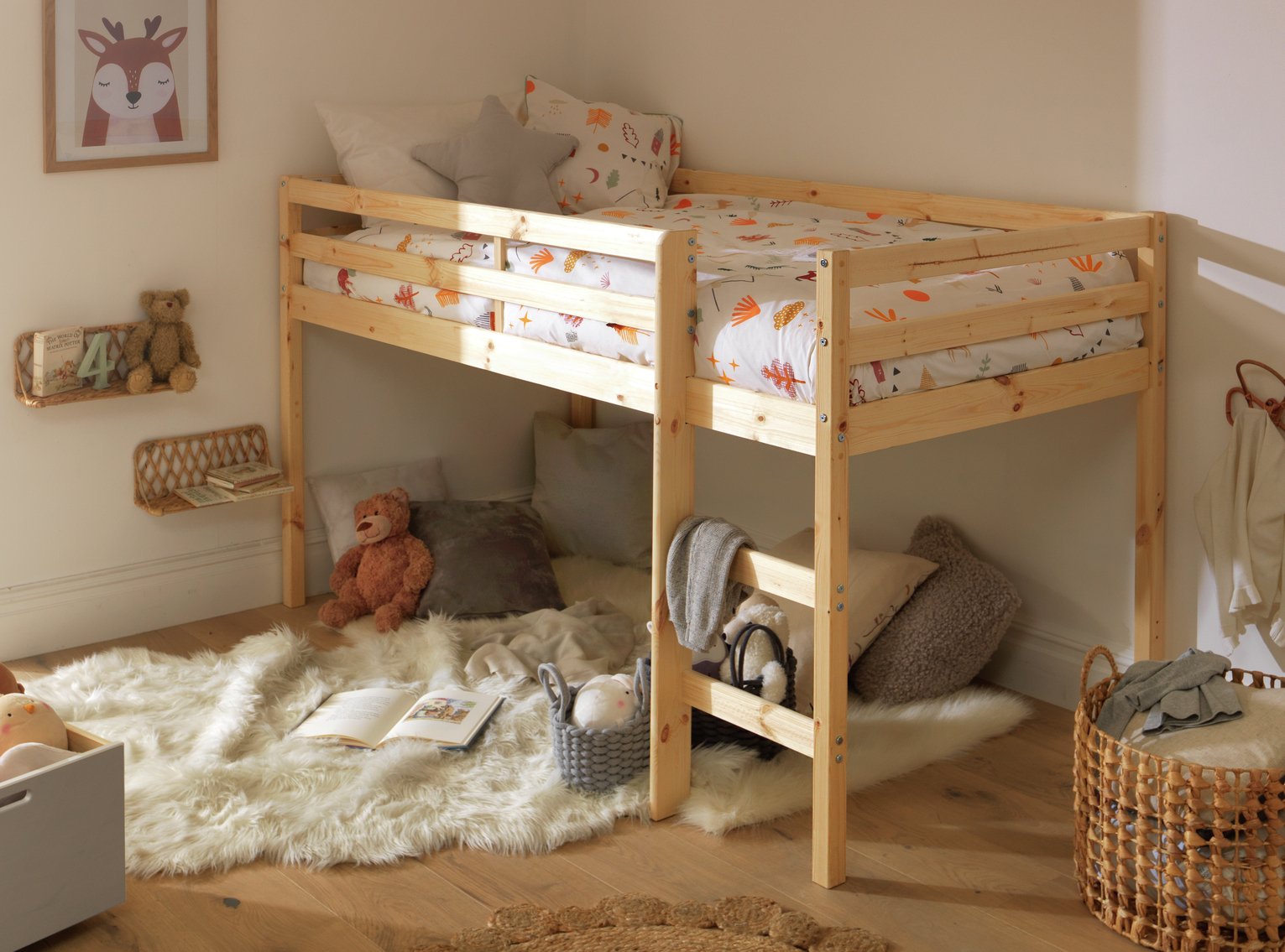 mid sleeper single bed frame