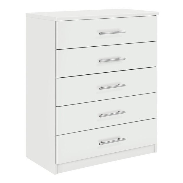 Argos white outlet drawers