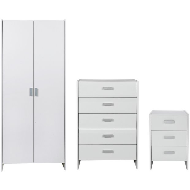 Buy Argos Home Capella 3 Piece 2 Door Wardrobe Set White