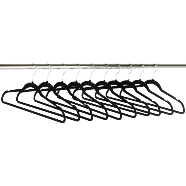 Buy Argos Home Set of 10 Wooden Hangers, Clothes hangers