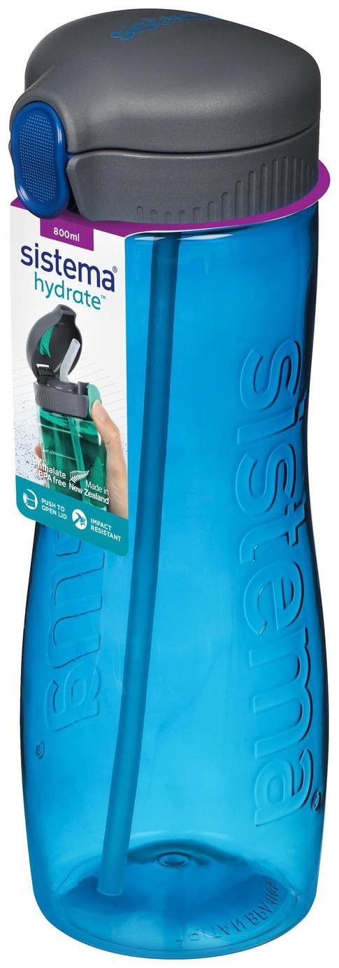 Sistema Hydrate Tritan Quick Flip Sipper Water Bottle -800ml