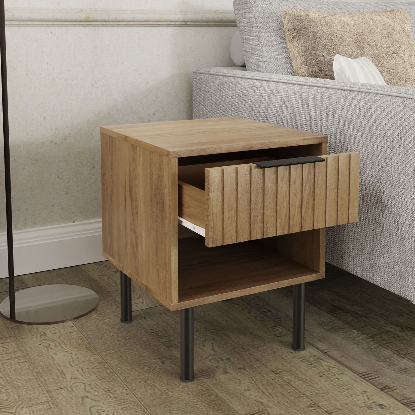 GFW Nervata 1 Drawer Side Table