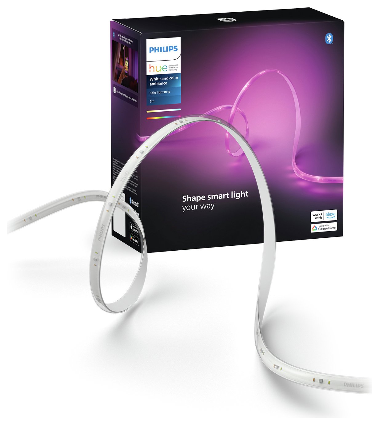 Philips Hue Indoor Wi-Fi & Bluetooth 5m LED Lightstrip