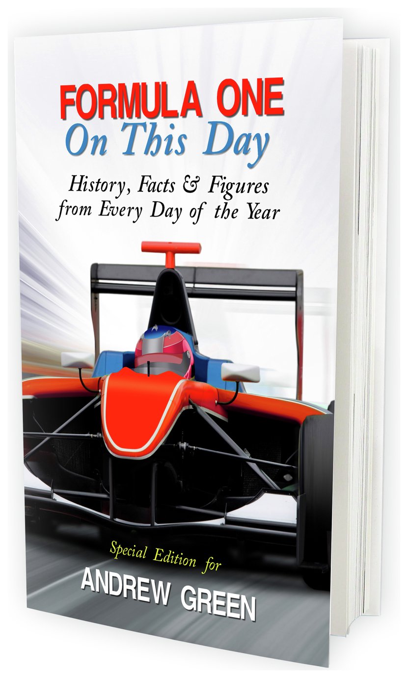 Personalised Message Formula 1 On This Day Book