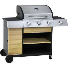 Argos Home Deluxe 3 Burner with Side Burner Gas BBQ