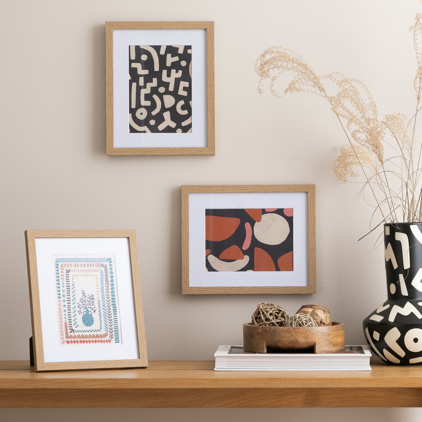 Habitat Oak Effect 3 Pack Picture Frame - Mixed Sizes