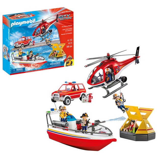 Forkæl dig tæppe cache Buy Playmobil 9319 City Action Fire Rescue Mission Playset | Playsets and  figures | Argos