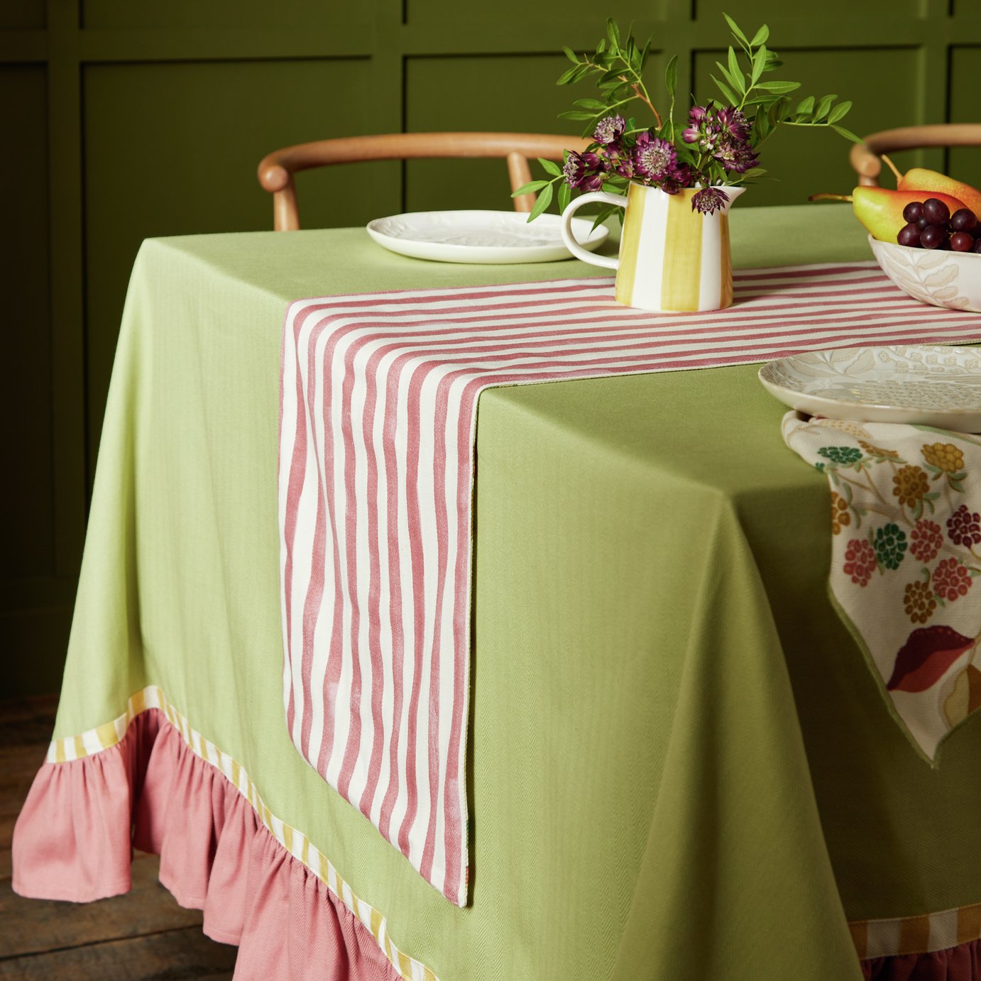 Habitat x Sanderson & National Trust Berries Stripe Runner
