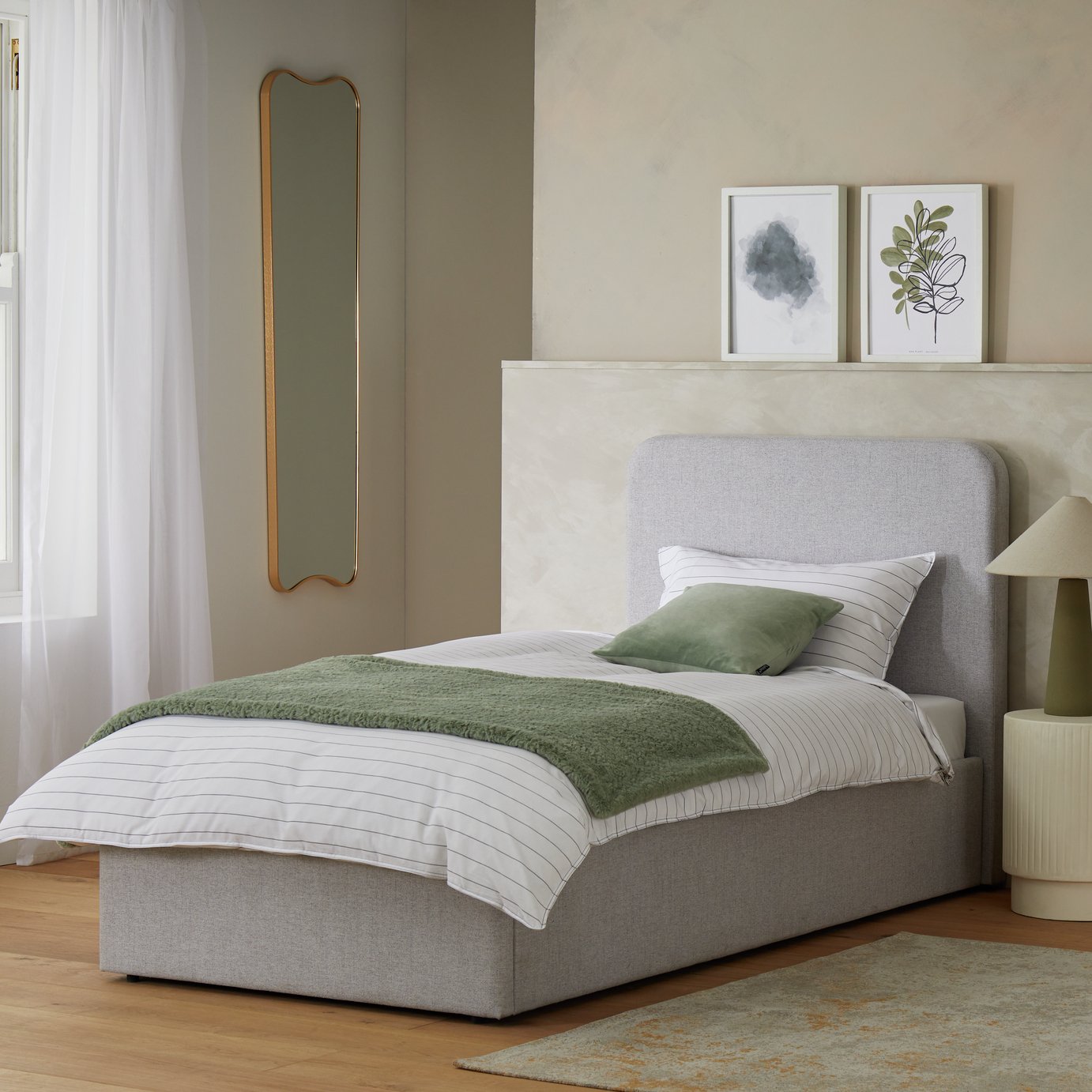 Habitat Chadwell Single End Lift Ottoman Bed - Grey