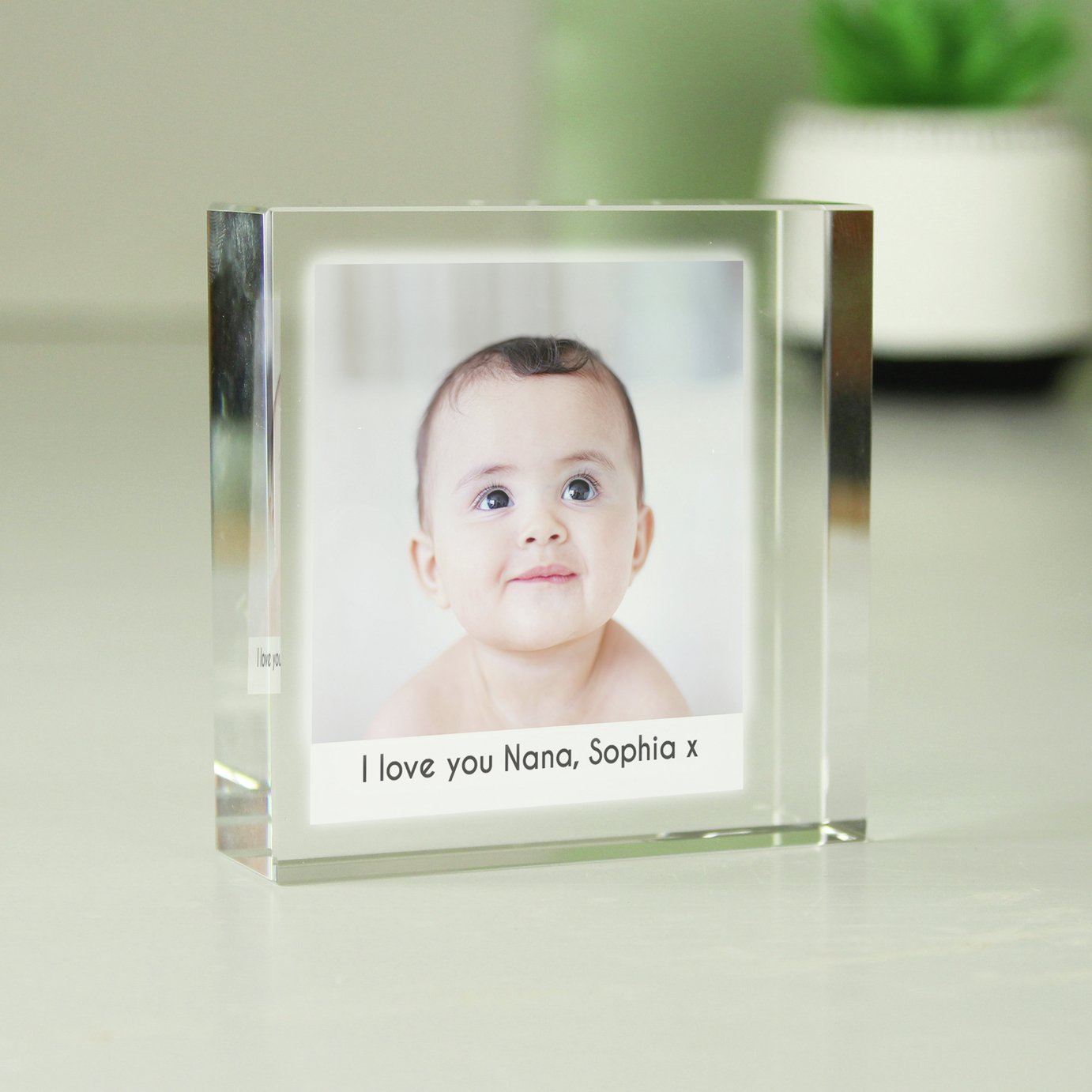 Personalised Message Photo Upload Crystal Token
