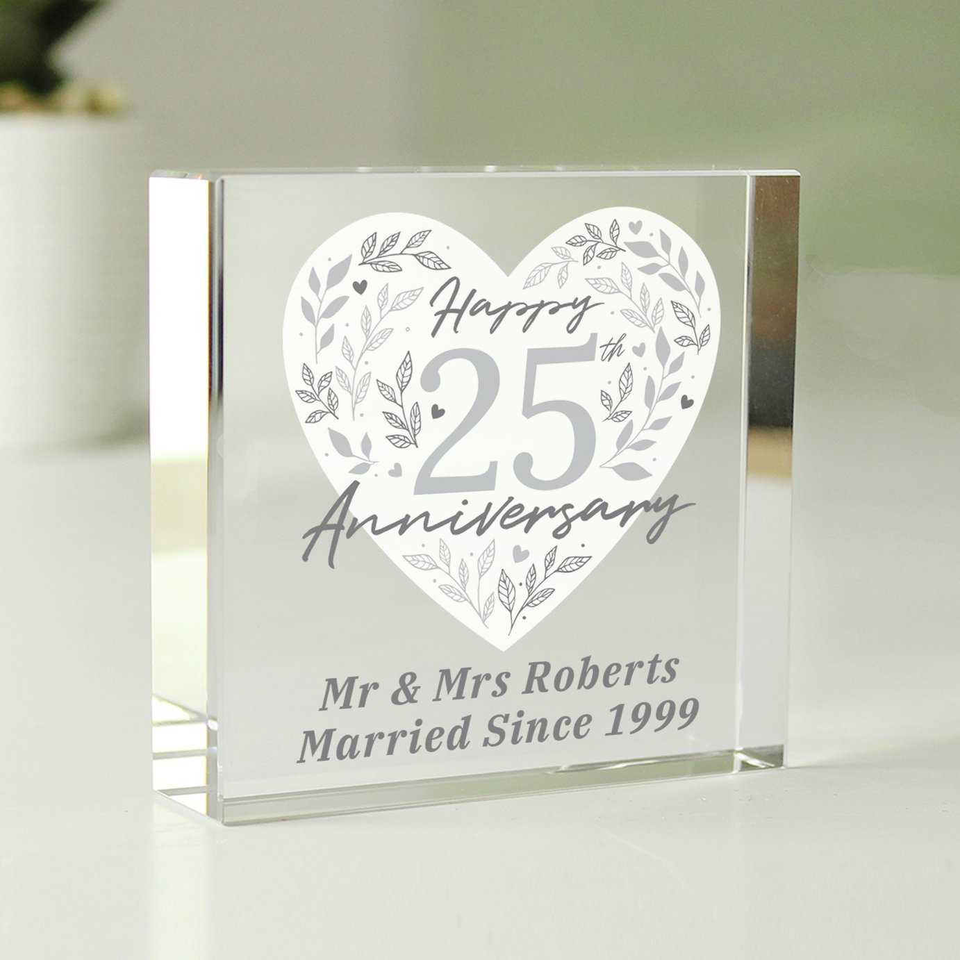 Personalised Message 25TH Anniversary Block