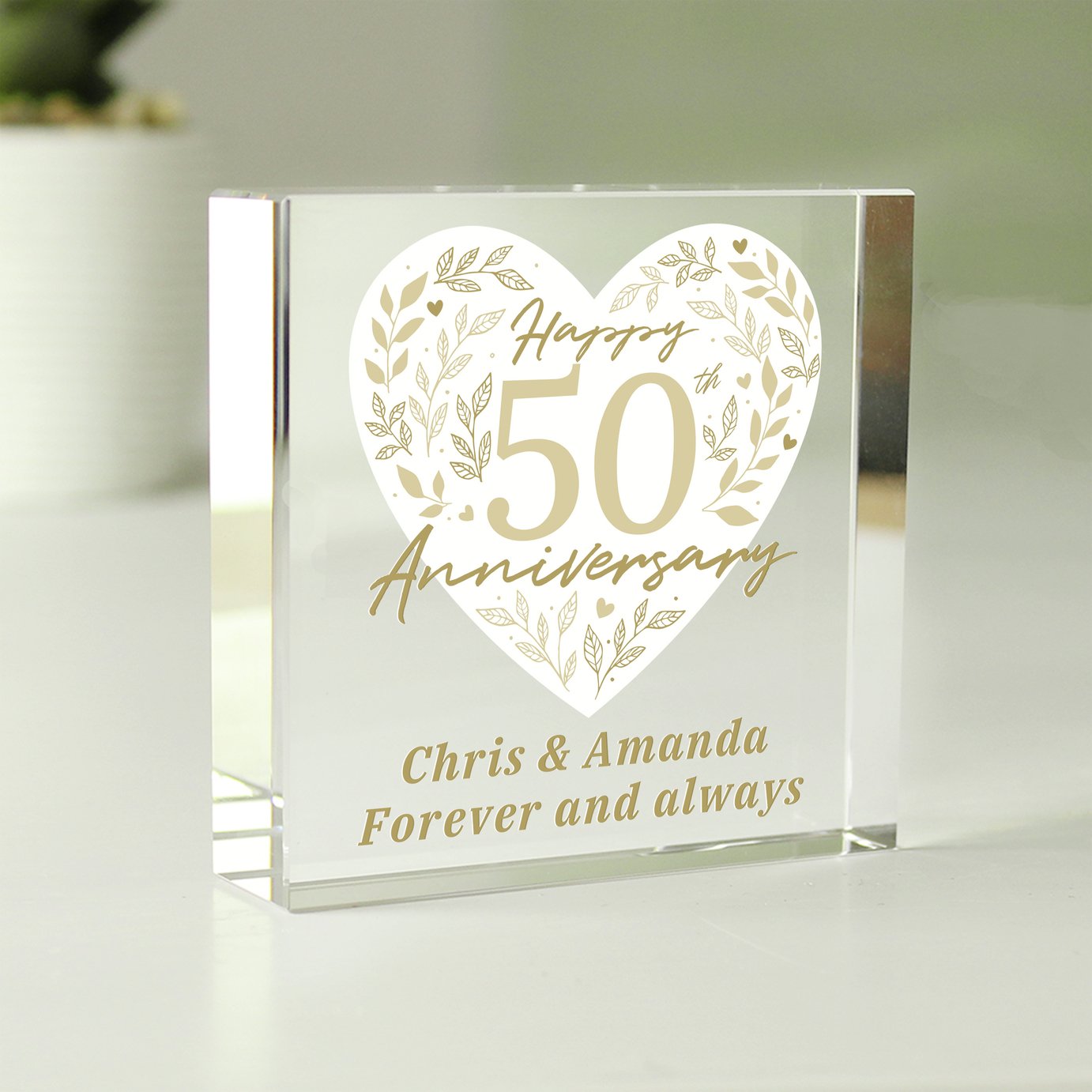 Personalised Message 50th Anniversary Block