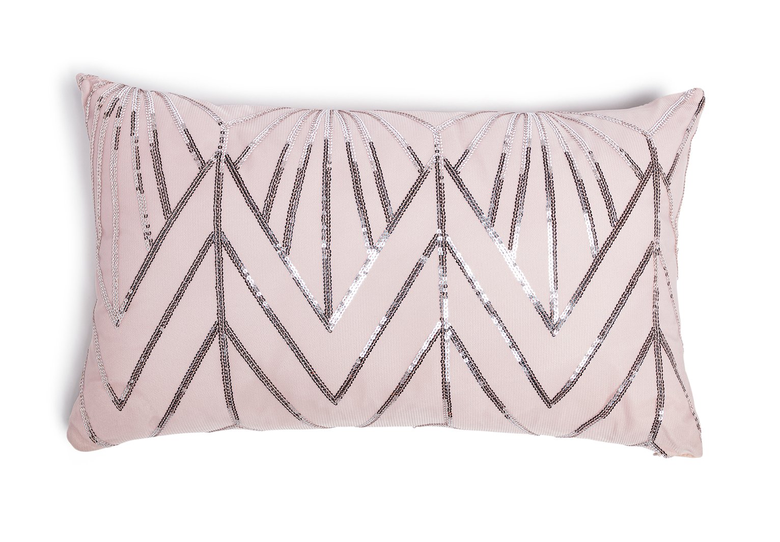 pink sequin cushion