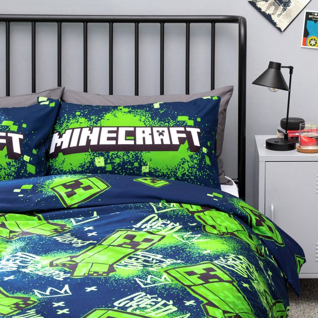 Buy Minecraft Green Kids Bedding Set Single Kids bedding Argos