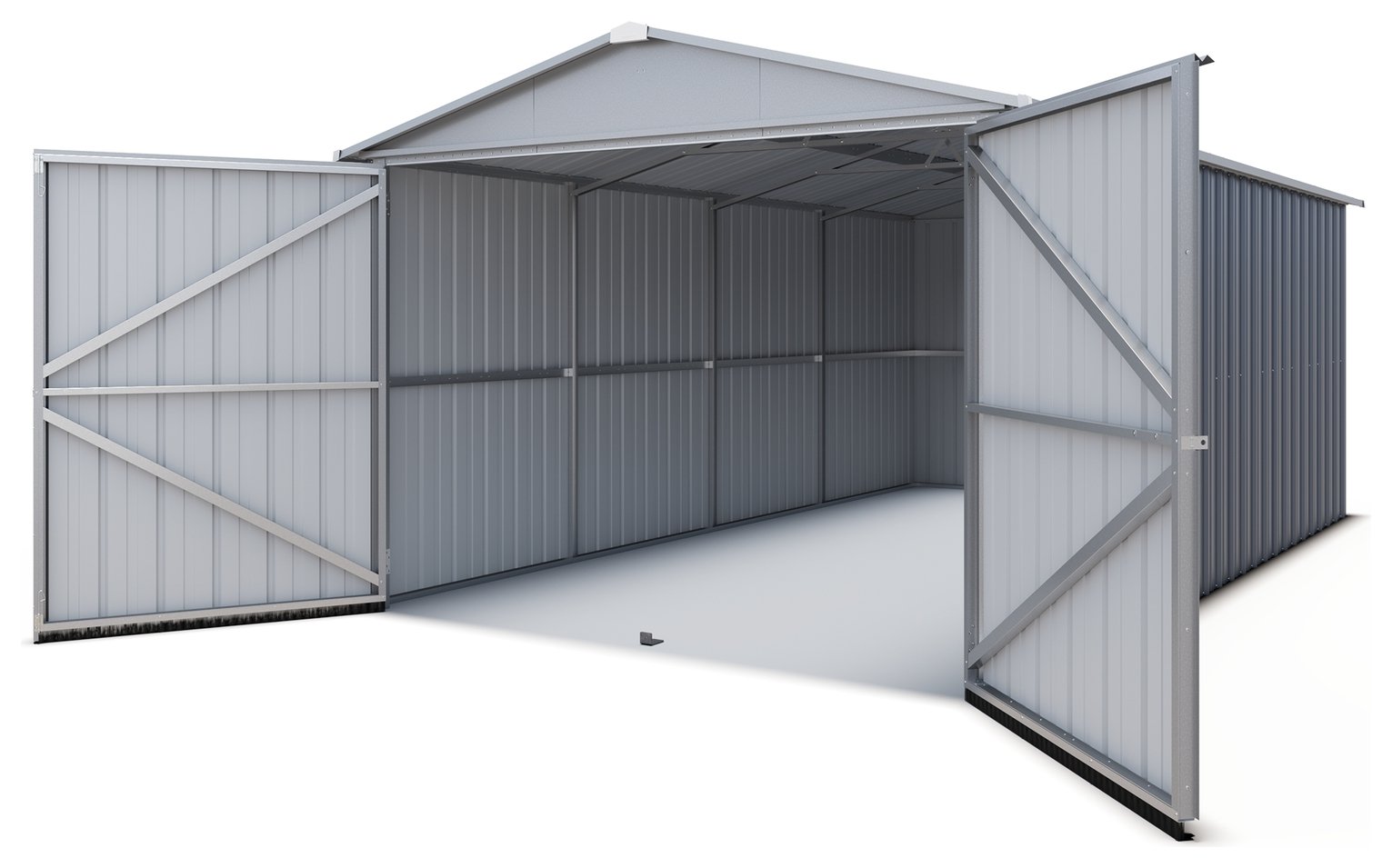 YardMaster Metal Grey Shed - 10 x 17ft