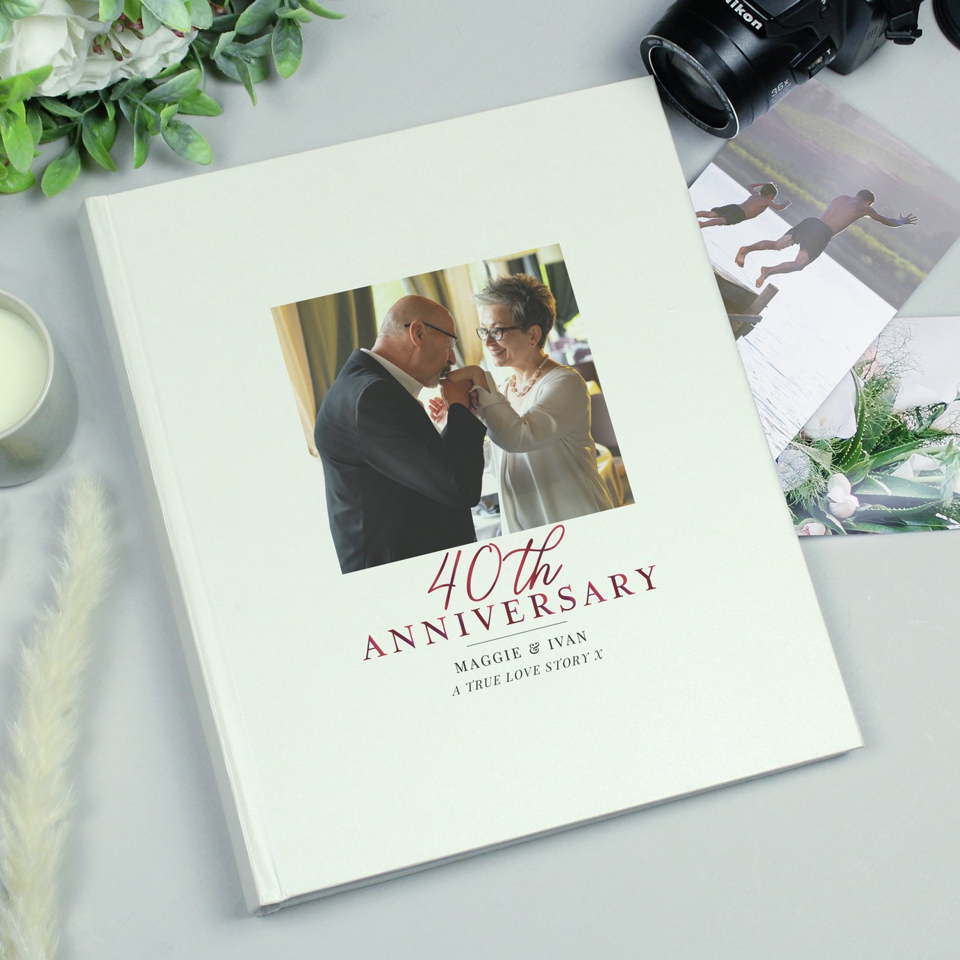 Personalised Message 40th Anniversary Photo Album