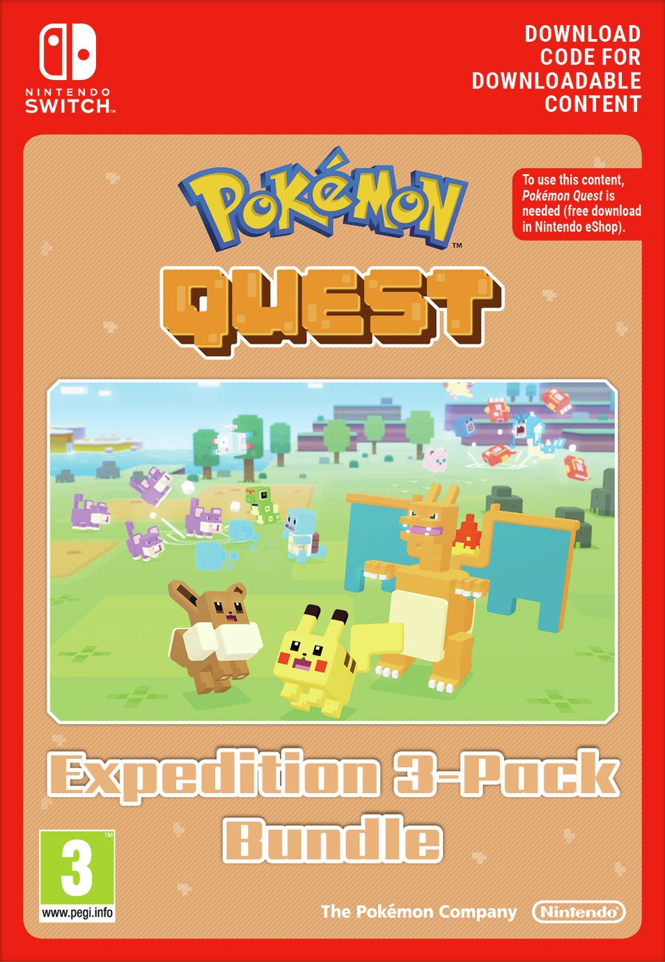 Pokemon Quest: Expedition 3-Pack Bundle - Switch Game DLC