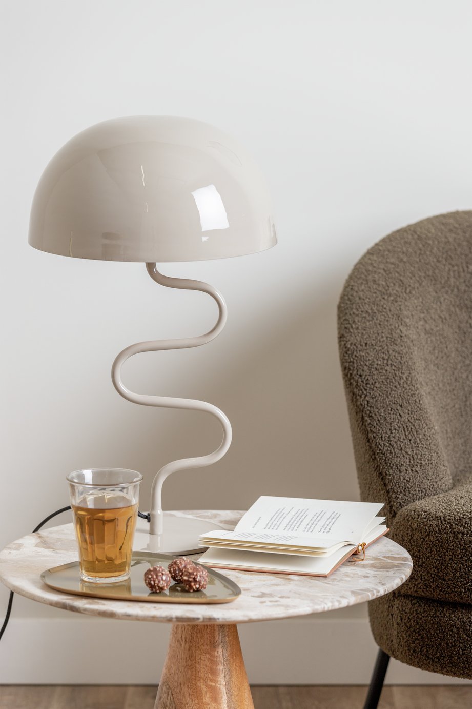 Present Time Cast Iron Twist Enable Table Lamp