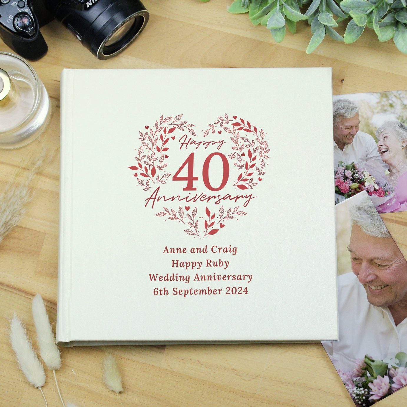 Personalised Message 40th Wedding Anniversary Photo Album