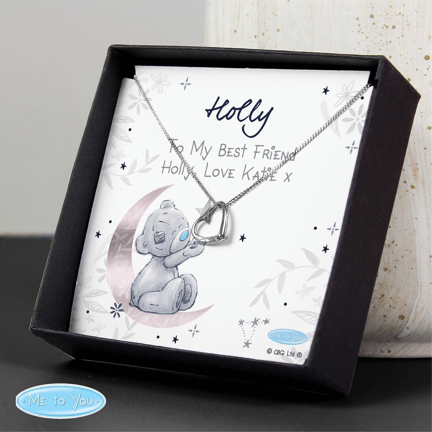 Personalised Memento Sterling Silver Necklace With Box