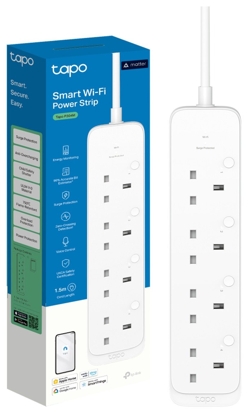 Tapo P304M Smart Plug Power Strip- Energy Usage Monitoring