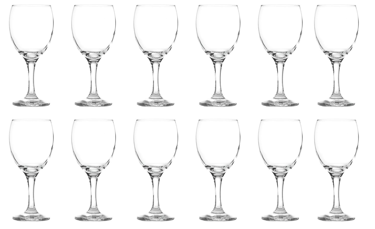 Home Essentials Set of 12 Wine Glasses