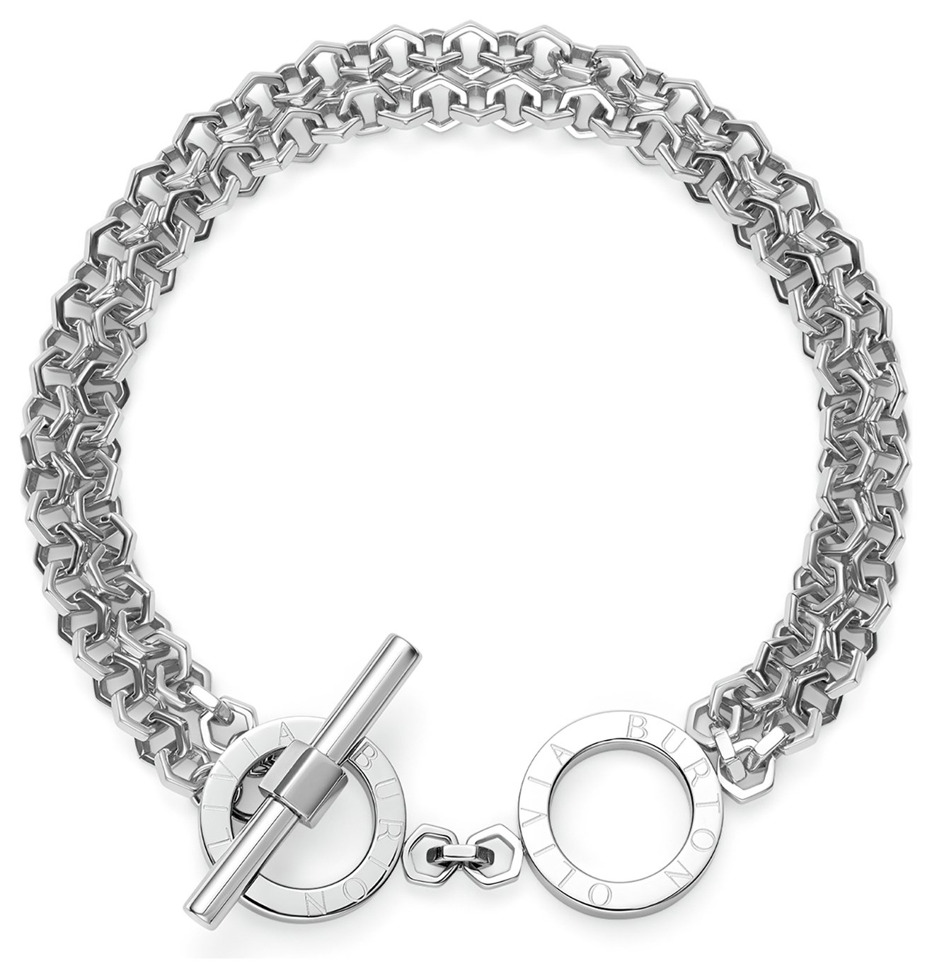 Olivia Burton Stainless Steel Honeycomb Toggle Bracelet