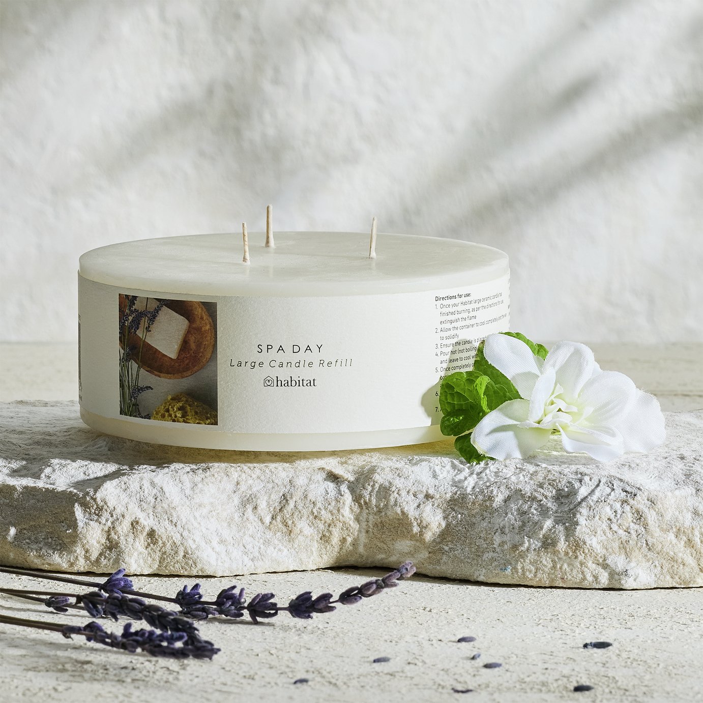 Habitat Large Candle Wax Refill - Spa Day