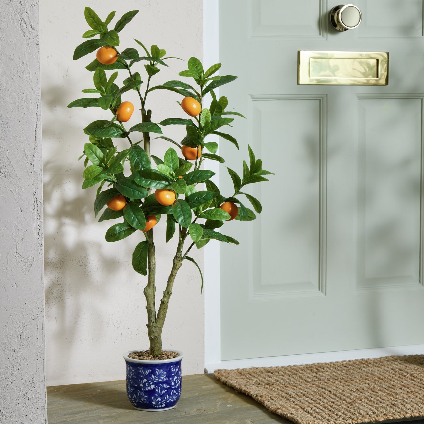 Home 41 inch Tall Faux Orange Tree
