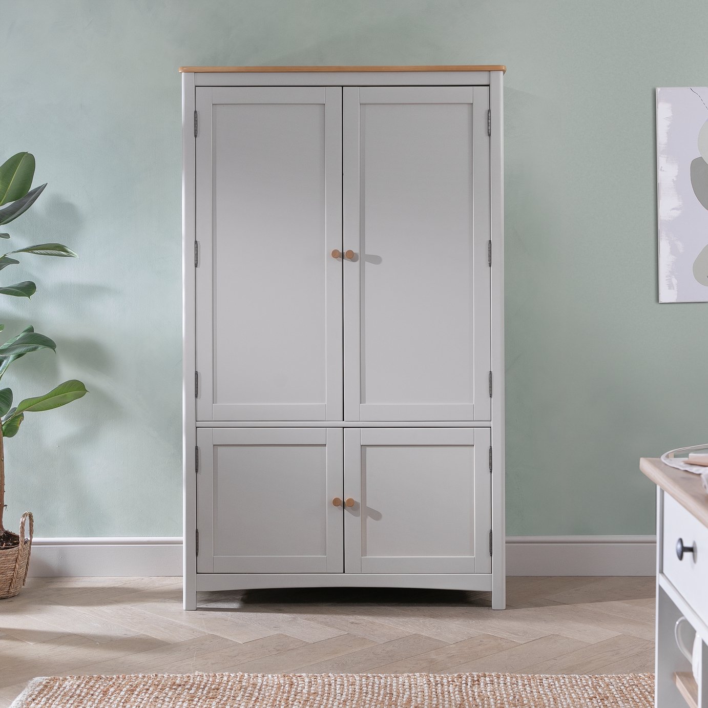 Habitat Bournemouth 4 Door Kitchen Larder - Grey