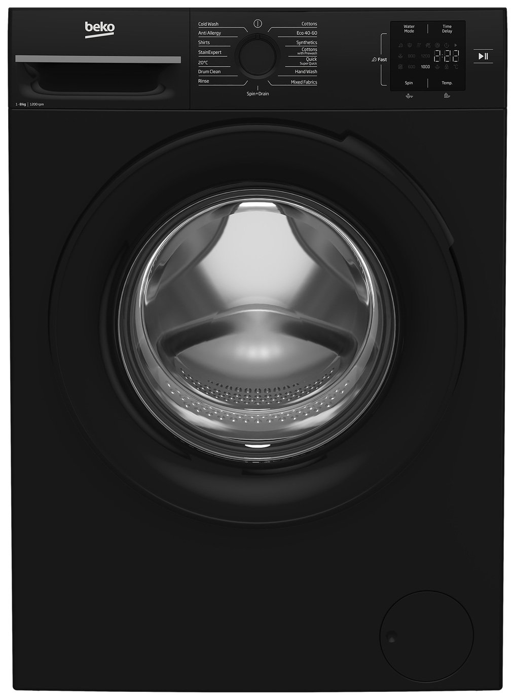 Beko BM1WT3821B 8kg 1200 Washing Machine - Black