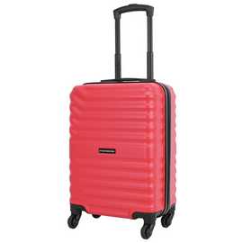Featherstone 4 Wheel Hard Suitcase - Cabin, Red