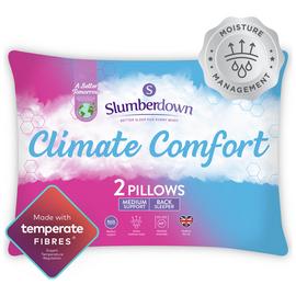 Slumberdown Climate Comfort Control Medium Pillow - 2 Pack