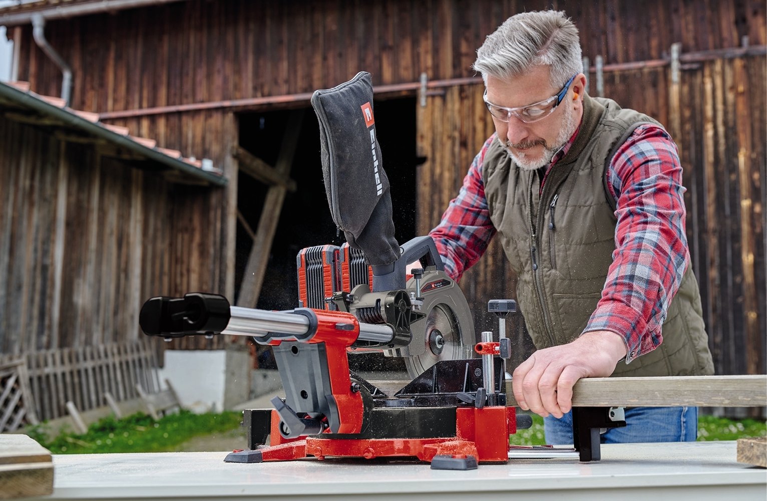 Einhell Power X-Change Cordless Sliding Mitre Saw - 36V