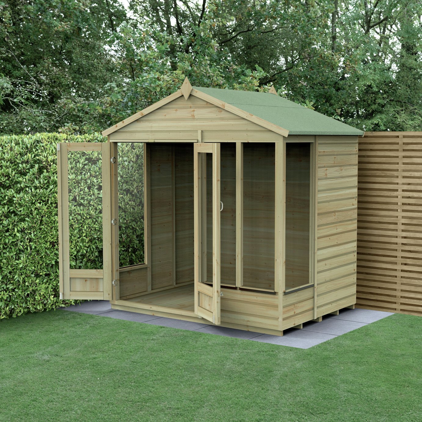 Forest Beckwood Shiplap Apex Summerhouse - 7 x 5ft