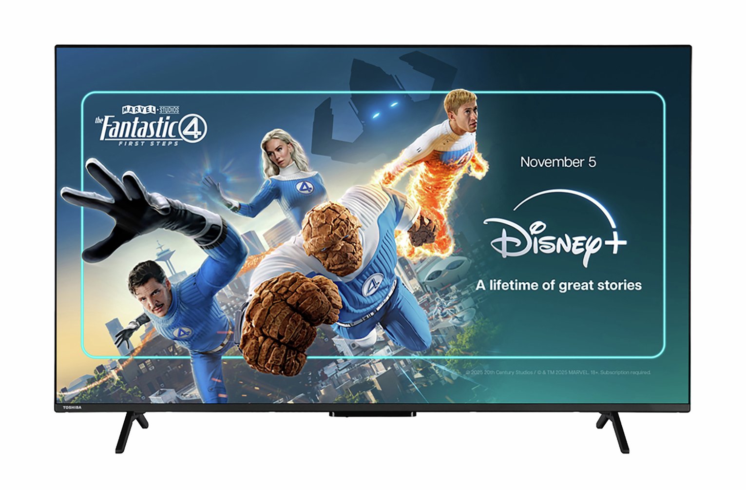 Toshiba 50 Inch 50QV2F63DB Smart UHD HDR QLED Freely TV