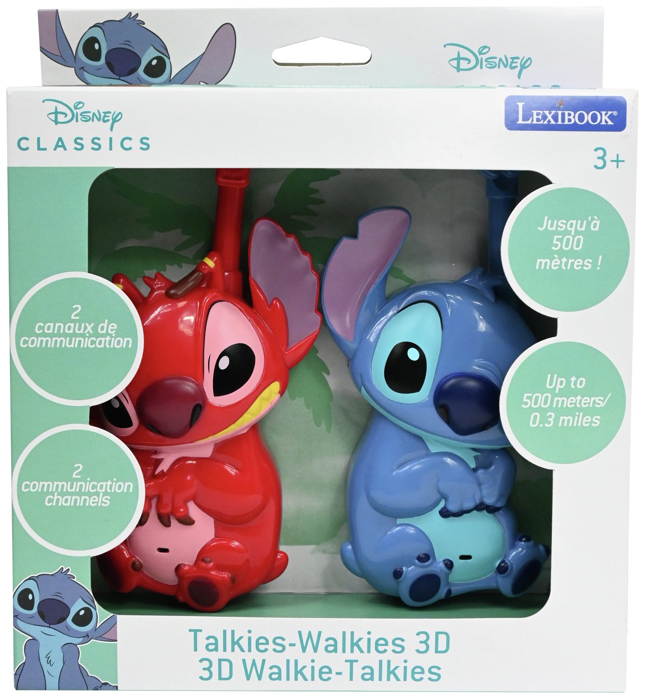 Disney Stitch 500 M 3 D Walkie Talkies