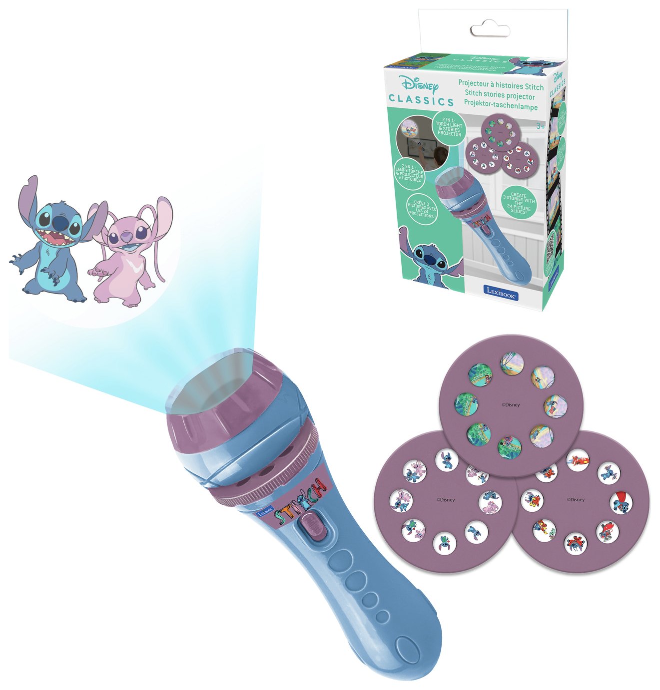 Disney Stitch Story Teller Projector Torch