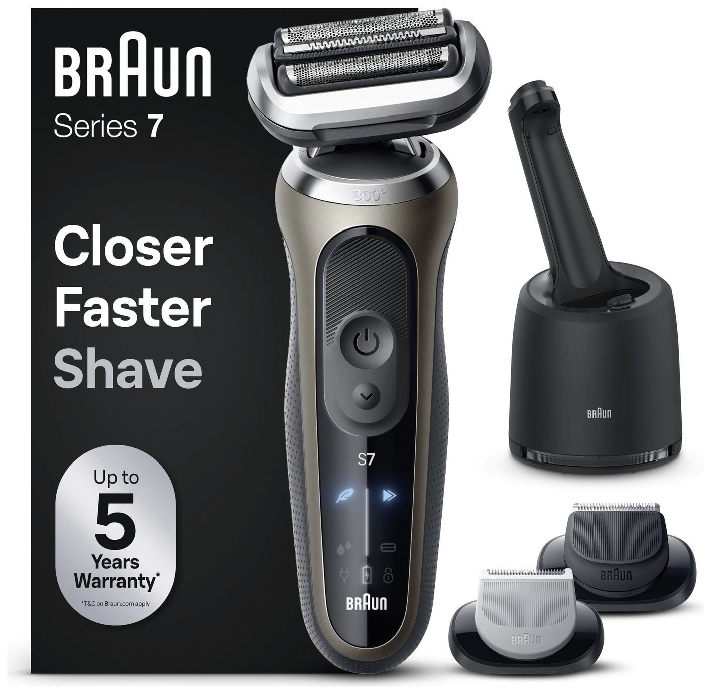 Braun Series 7 Cordless Wet and Dry Use Electric Shaver
