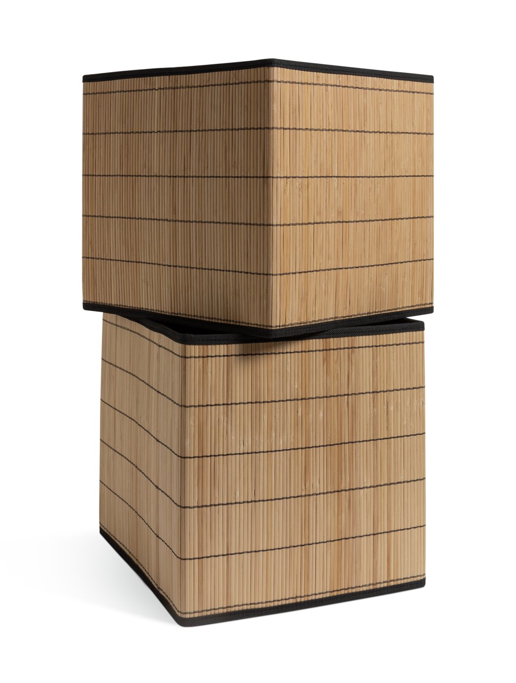 Habitat Set of 2 Bamboo Squares Plus Boxes - Natural
